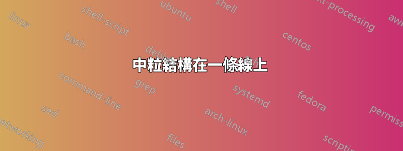 中粒結構在一條線上