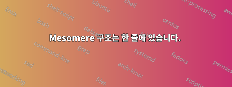 Mesomere 구조는 한 줄에 있습니다.