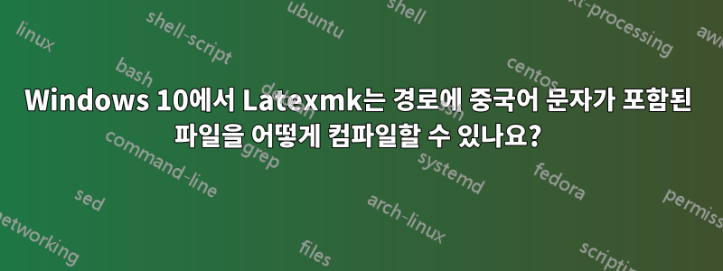 Windows 10에서 Latexmk는 경로에 중국어 문자가 포함된 파일을 어떻게 컴파일할 수 있나요?