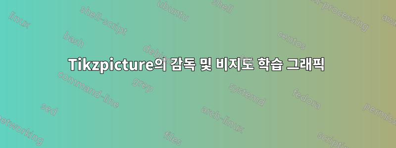 Tikzpicture의 감독 및 비지도 학습 그래픽