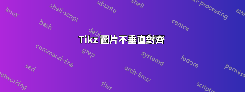 Tikz 圖片不垂直對齊