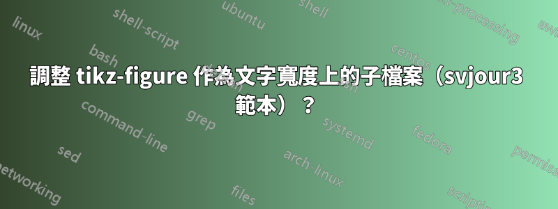 調整 tikz-figure 作為文字寬度上的子檔案（svjour3 範本）？