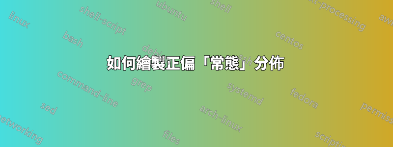 如何繪製正偏「常態」分佈