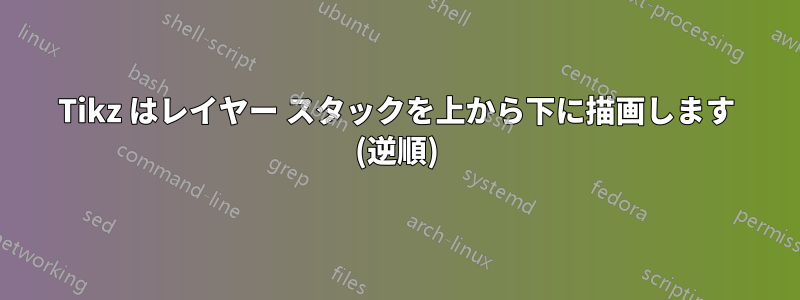 Tikz はレイヤー スタックを上から下に描画します (逆順)