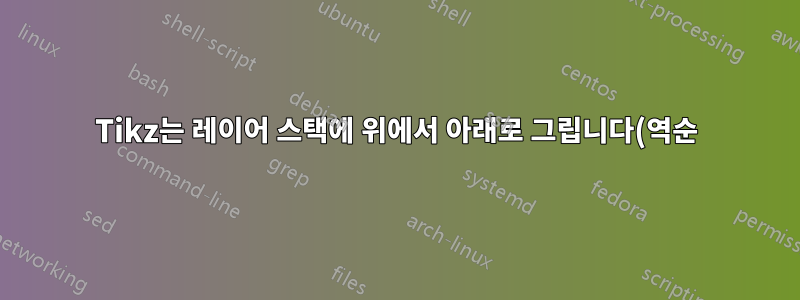 Tikz는 레이어 스택에 위에서 아래로 그립니다(역순).