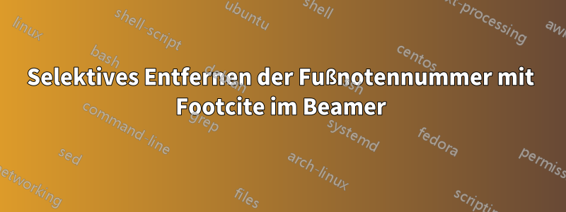 Selektives Entfernen der Fußnotennummer mit Footcite im Beamer