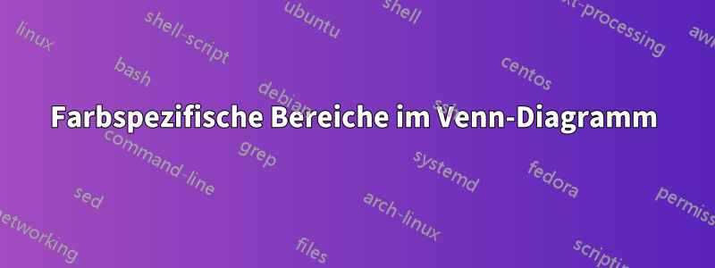 Farbspezifische Bereiche im Venn-Diagramm