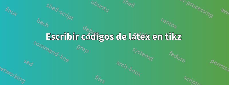 Escribir códigos de látex en tikz