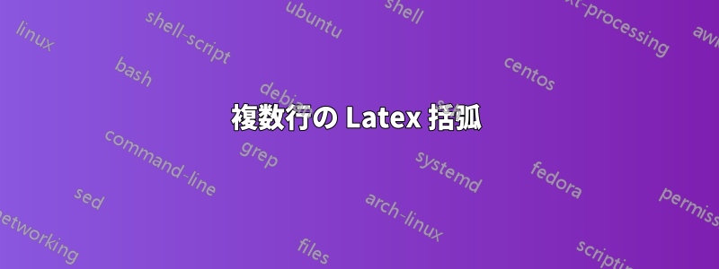 複数行の Latex 括弧