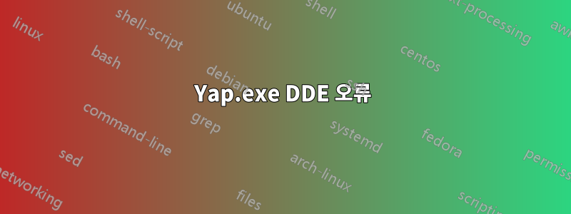 Yap.exe DDE 오류