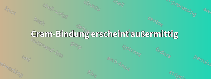 Cram-Bindung erscheint außermittig