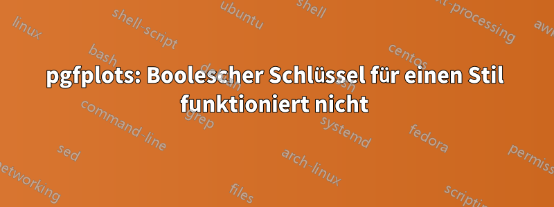 pgfplots: Boolescher Schlüssel für einen Stil funktioniert nicht