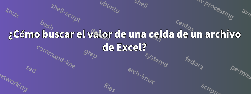 ¿Cómo buscar el valor de una celda de un archivo de Excel?