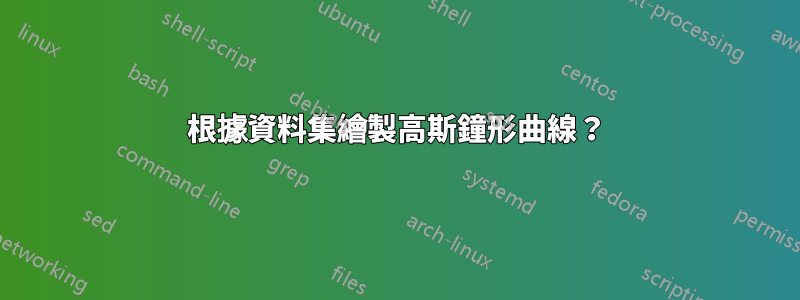 根據資料集繪製高斯鐘形曲線？