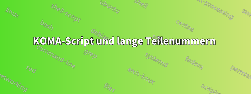 KOMA-Script und lange Teilenummern