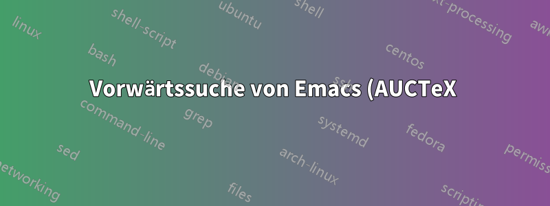 Vorwärtssuche von Emacs (AUCTeX) nach Okular mit \include funktioniert nicht