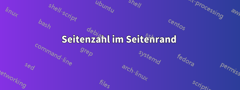 Seitenzahl im Seitenrand