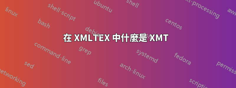 在 XMLTEX 中什麼是 XMT 