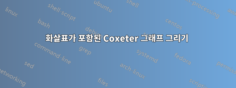 화살표가 포함된 Coxeter 그래프 그리기