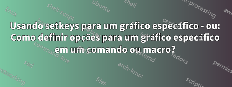 Usando setkeys para um gráfico específico - ou: Como definir opções para um gráfico específico em um comando ou macro?