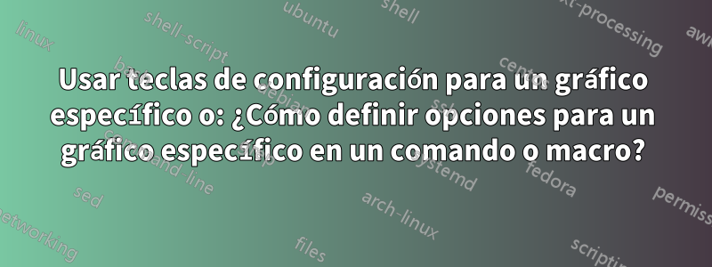 Usar teclas de configuración para un gráfico específico o: ¿Cómo definir opciones para un gráfico específico en un comando o macro?