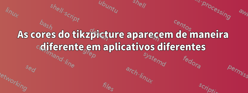 As cores do tikzpicture aparecem de maneira diferente em aplicativos diferentes