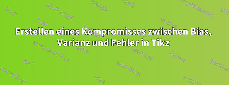 Erstellen eines Kompromisses zwischen Bias, Varianz und Fehler in Tikz