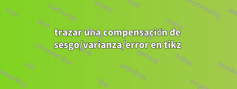 trazar una compensación de sesgo/varianza/error en tikz