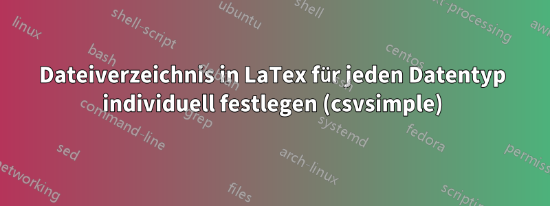 Dateiverzeichnis in LaTex für jeden Datentyp individuell festlegen (csvsimple)