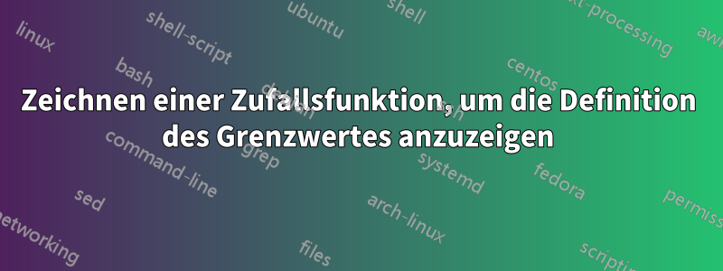 Zeichnen einer Zufallsfunktion, um die Definition des Grenzwertes anzuzeigen