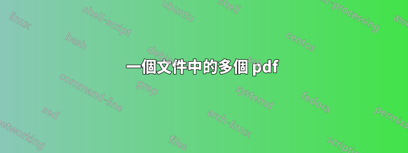 一個文件中的多個 pdf