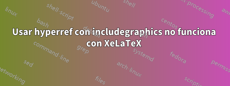 Usar hyperref con includegraphics no funciona con XeLaTeX