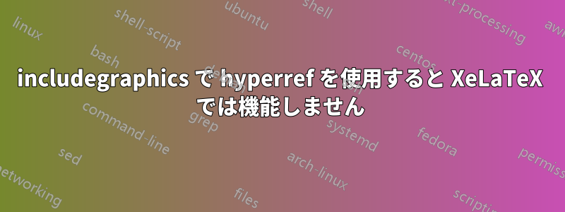 includegraphics で hyperref を使用すると XeLaTeX では機能しません