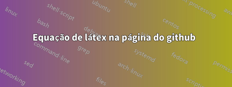 Equação de látex na página do github 