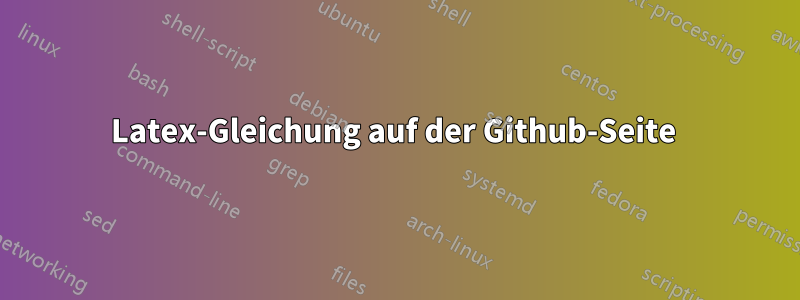 Latex-Gleichung auf der Github-Seite 