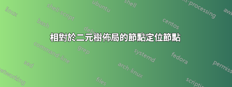 相對於二元樹佈局的節點定位節點