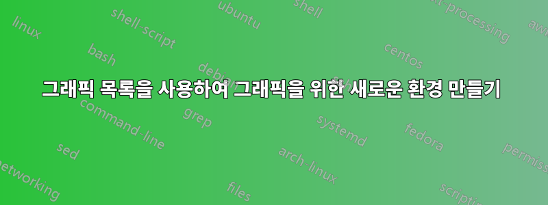 그래픽 목록을 사용하여 그래픽을 위한 새로운 환경 만들기