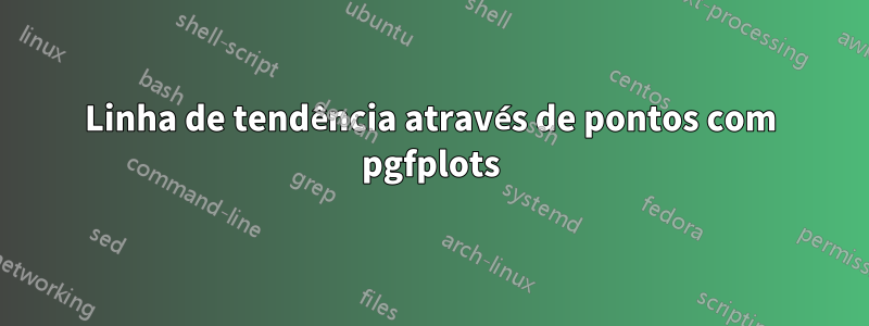 Linha de tendência através de pontos com pgfplots
