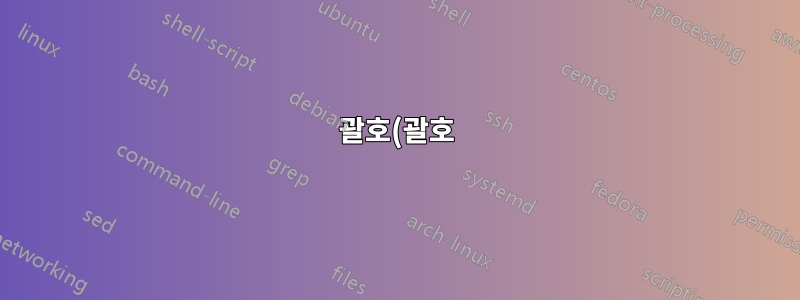 괄호(괄호) 스타일 변경