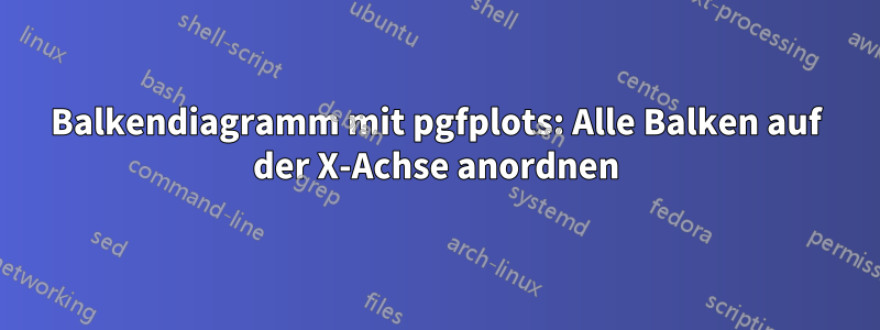 Balkendiagramm mit pgfplots: Alle Balken auf der X-Achse anordnen