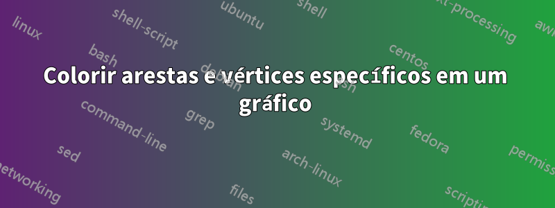 Colorir arestas e vértices específicos em um gráfico