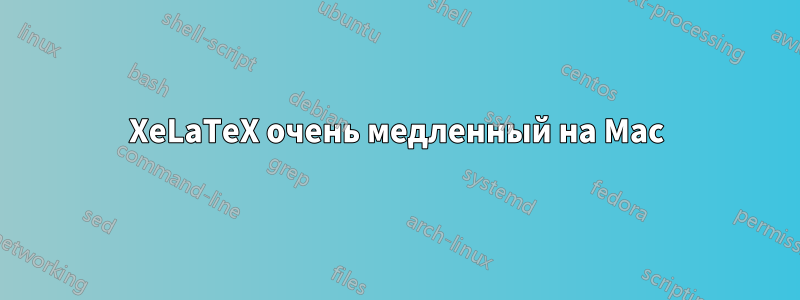 XeLaTeX очень медленный на Mac