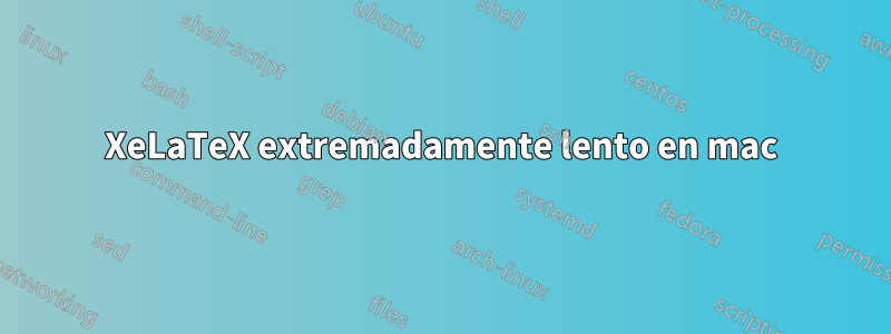 XeLaTeX extremadamente lento en mac