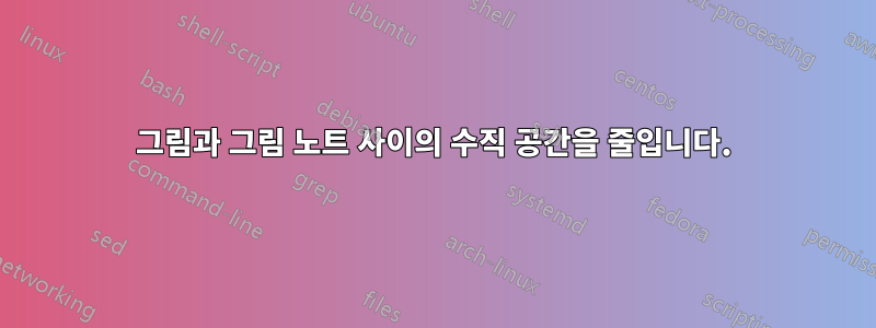 그림과 그림 노트 사이의 수직 공간을 줄입니다.