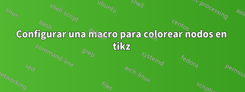 Configurar una macro para colorear nodos en tikz
