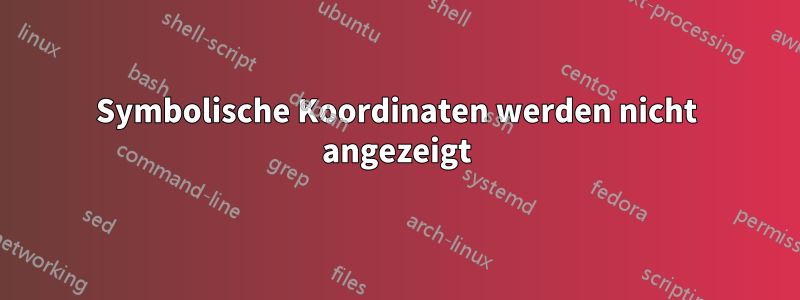 Symbolische Koordinaten werden nicht angezeigt