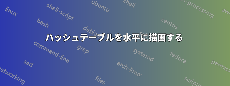 ハッシュテーブルを水平に描画する