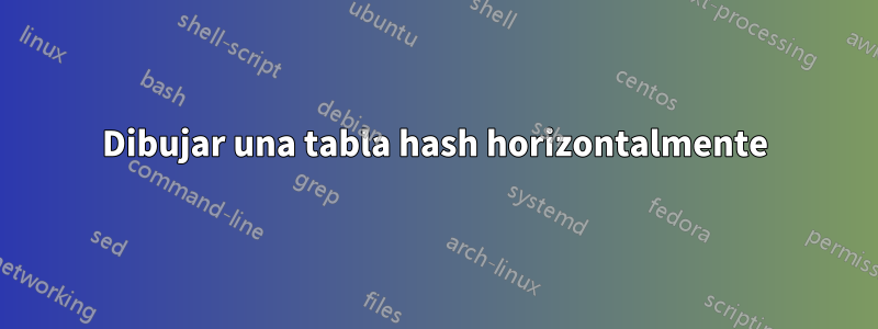 Dibujar una tabla hash horizontalmente