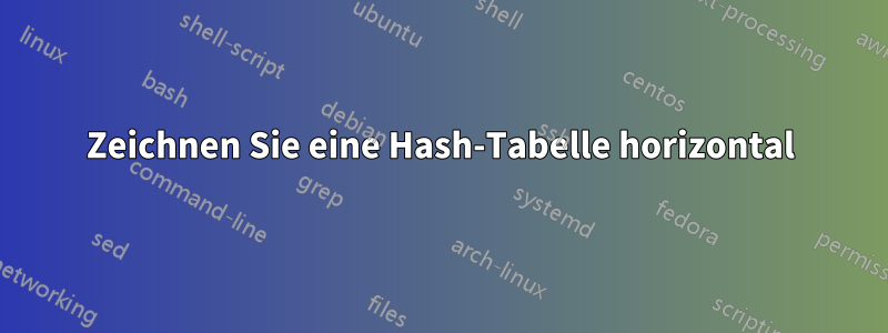 Zeichnen Sie eine Hash-Tabelle horizontal