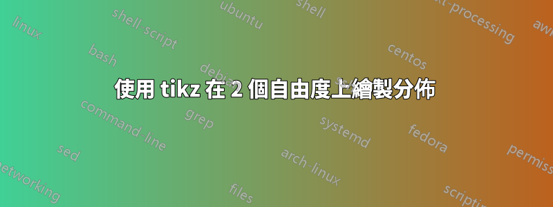 使用 tikz 在 2 個自由度上繪製分佈